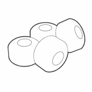 illustrated outline of 4 skateboard wheels